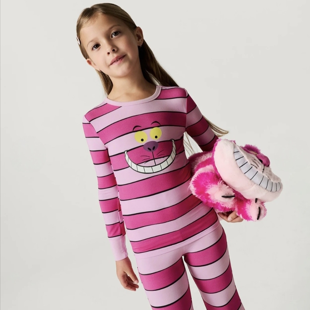 Posh Peanut Disney Alice In Wonderland Cheshire Cat Classic Pajamas 5T/6T NIB
